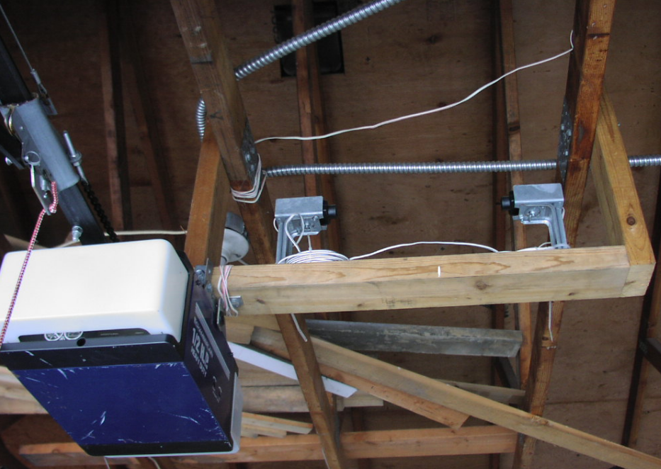 Technician performing garage door opener repair in Dublin, ensuring smooth and reliable operation for homeowners.