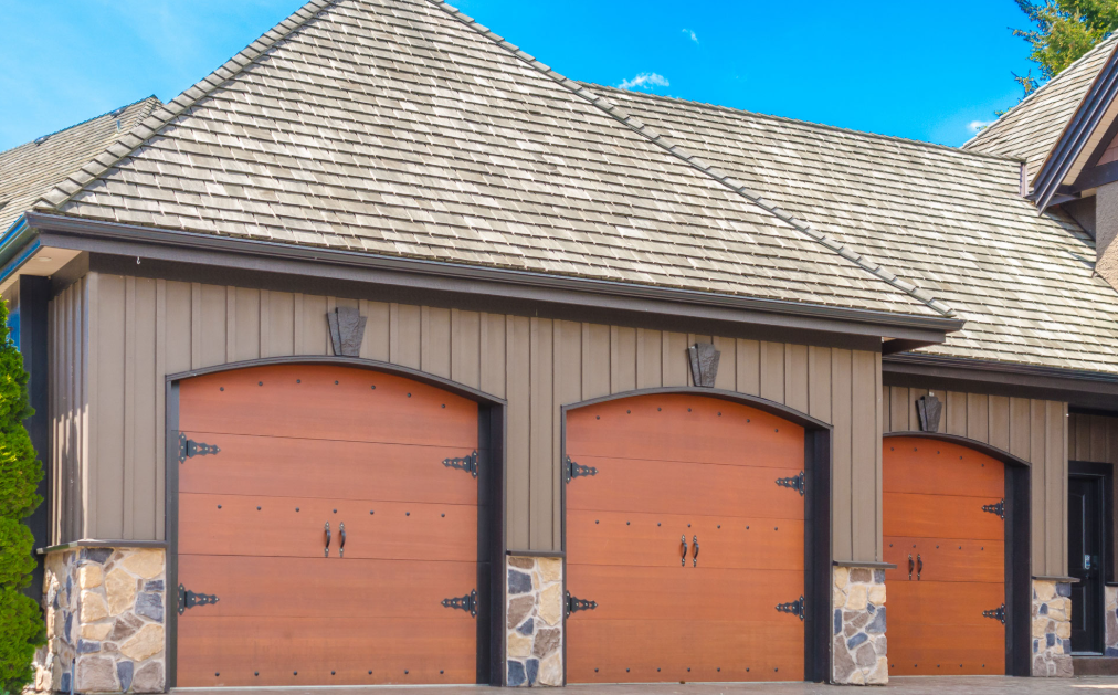 Finished modern residential garage door system check after emergency service dispatch