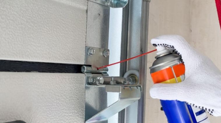 Emergency overhead garage door equipment and spring installation layout